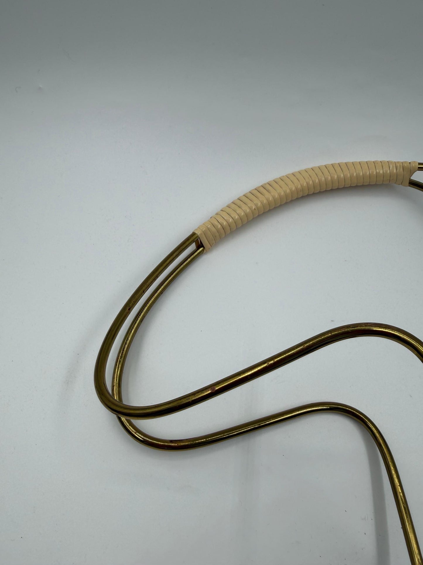 Vintage Flaschenhalter Gold-Creme Dekoration Metall und Kunststoff