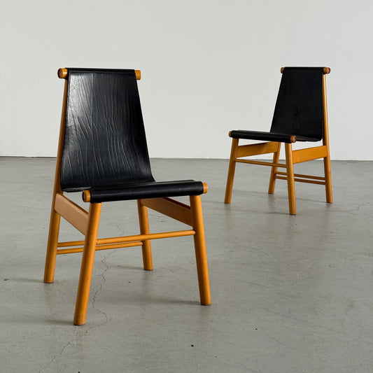 Set von 2 Vintage Essstuhl im Scarpa Stil