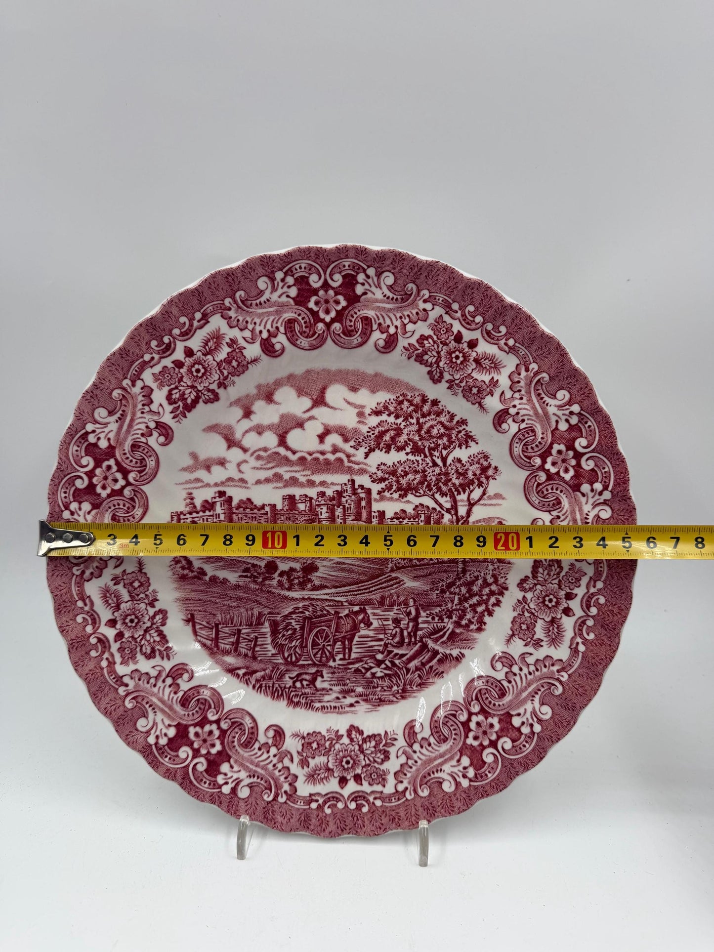 Set von 5 Vintage Teller "Olde Country Castles" von Hostess Tableware, Ironstone