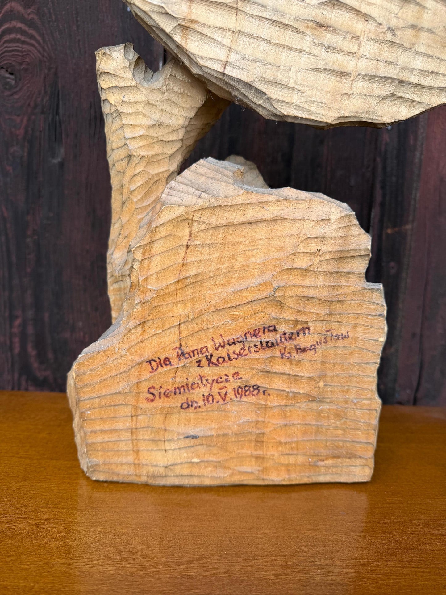 Vintage Holzschnitzerei "Mann unter Pilz" Schwarzwald handgeschnitzt deutsche Volkskunst