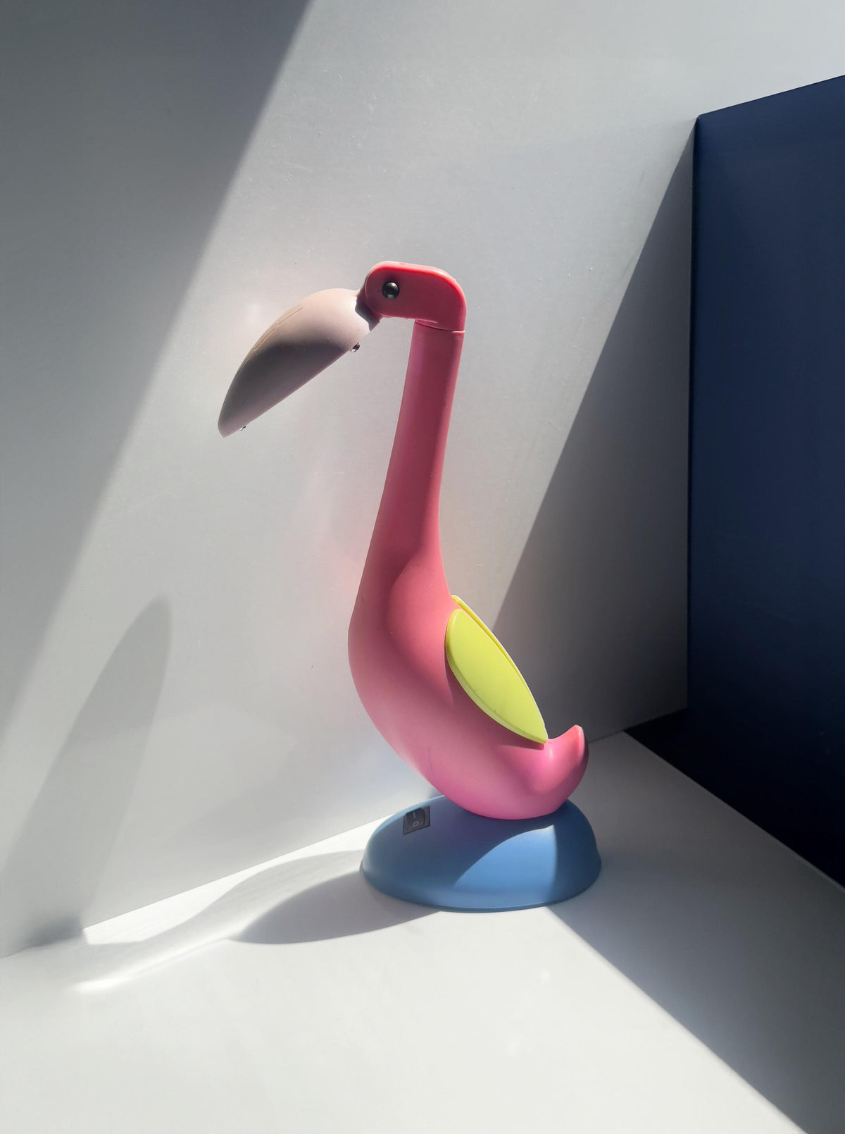 Vintage Tischlampe Flamingo Pink Postmodern 1980er