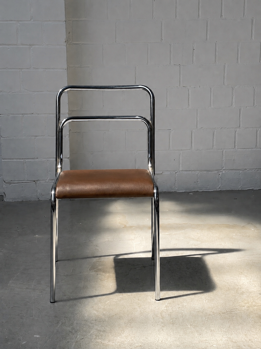 Vintage Bauhaus Stuhl aus Stahlrohr Kunstleder - Wunschfarbe