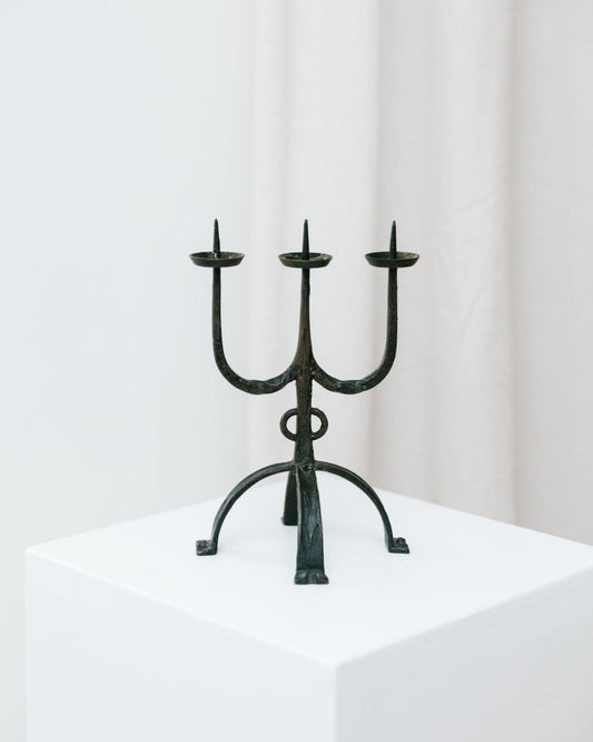 Vintage Kerzenhalter Eisen 70er Jahre Mid-Century Design