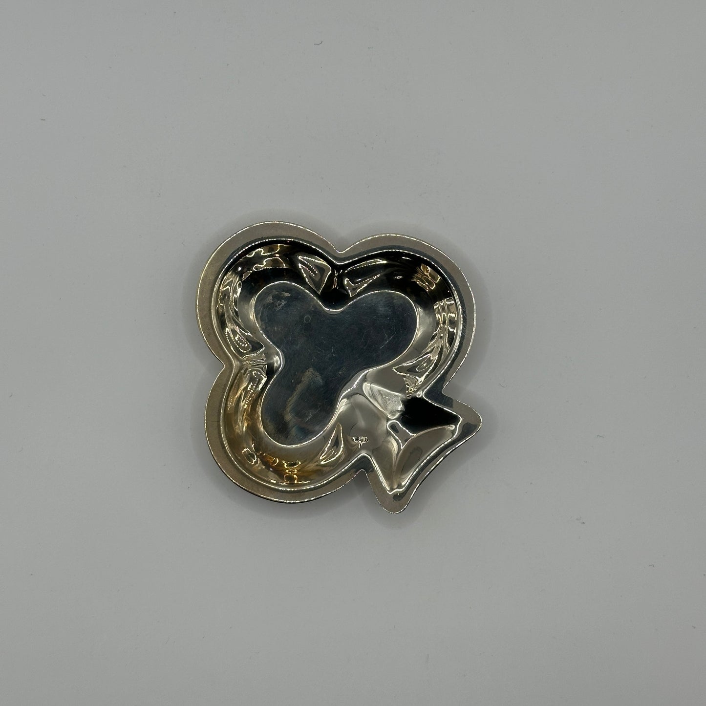 Vintage Kleeblatt-Schale Sterling Silber spielerisch und dekorativ