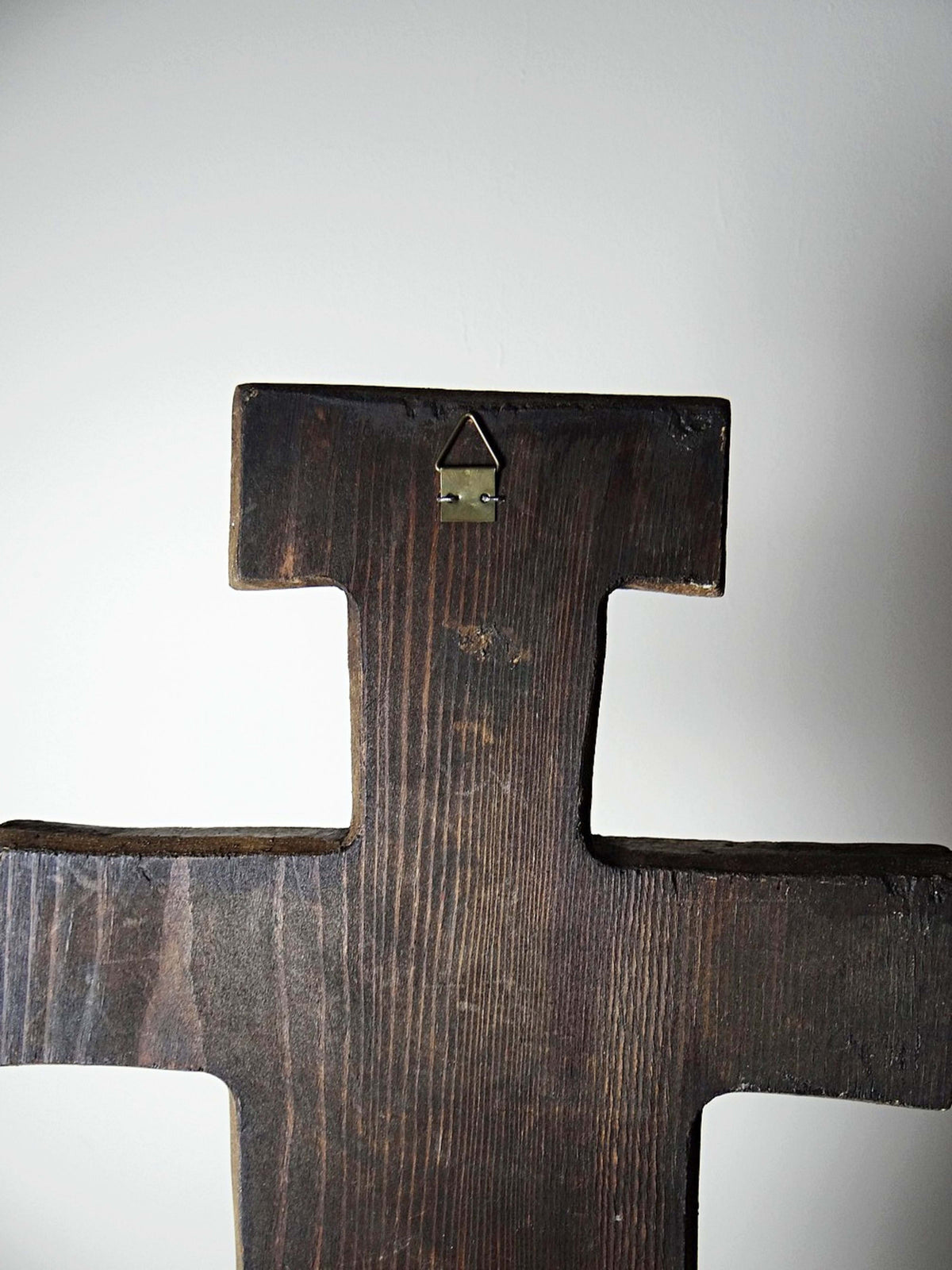 Vintage Wandkreuz "San Damiano" aus geschnitztem Holz