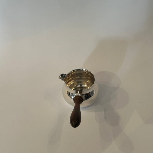 Vintage gravy boat with wooden handle by Tiffany+Co Silver Model 1341