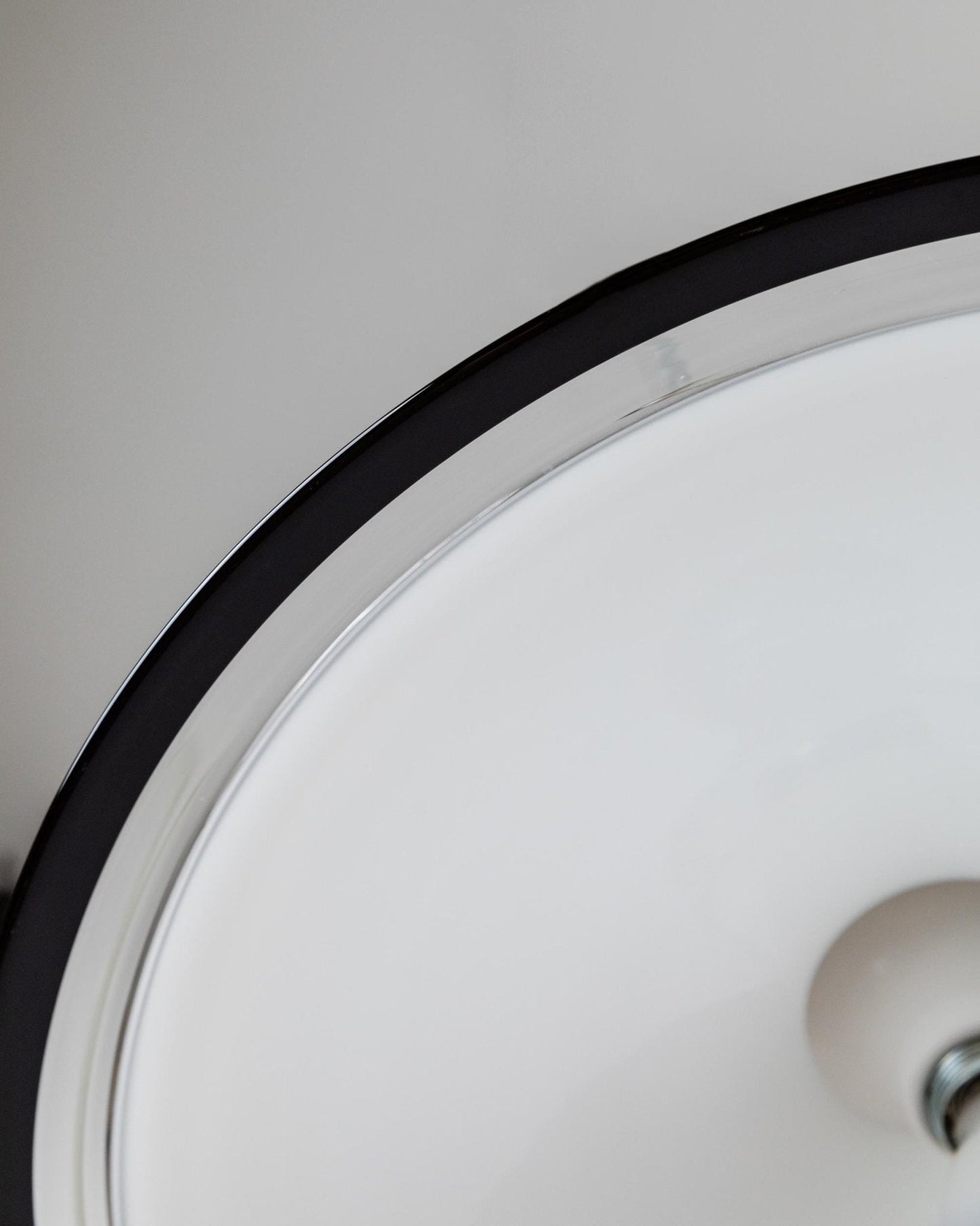 Vintage Murano Deckenlampe in Weiß Schwarz Edelstahl von Murano für Murano