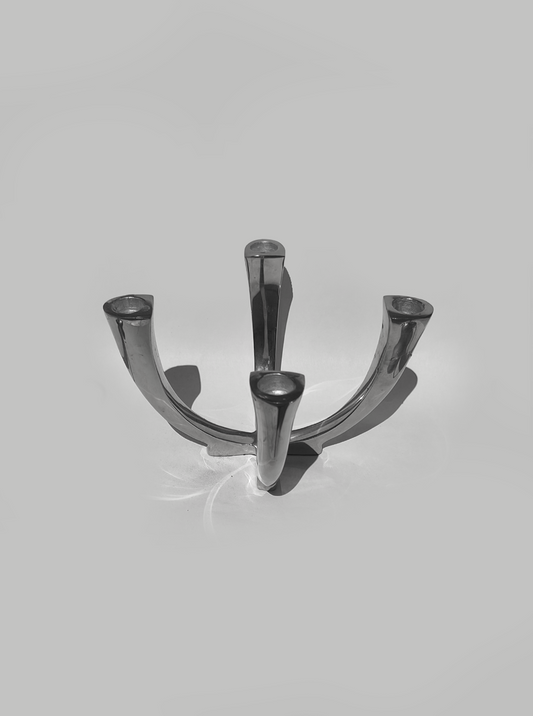 Vintage Vierarm-Kerzenhalter aus Metall