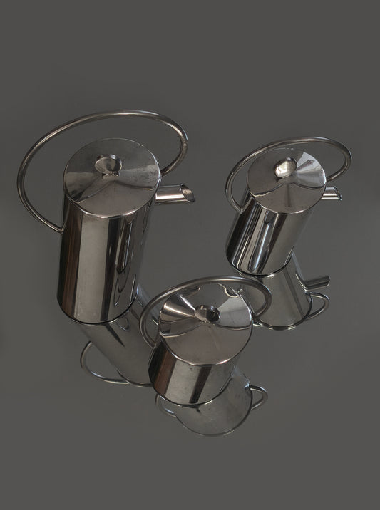 Vintage Kaffeeservice versilbert Set von 3