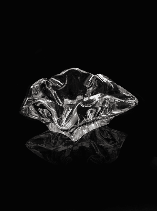 Large ashtray made of heavy glass