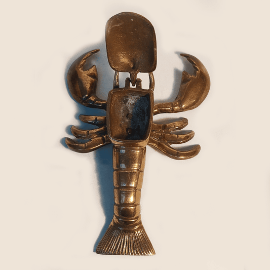 Vintage lobster-shaped ashtray brass gold