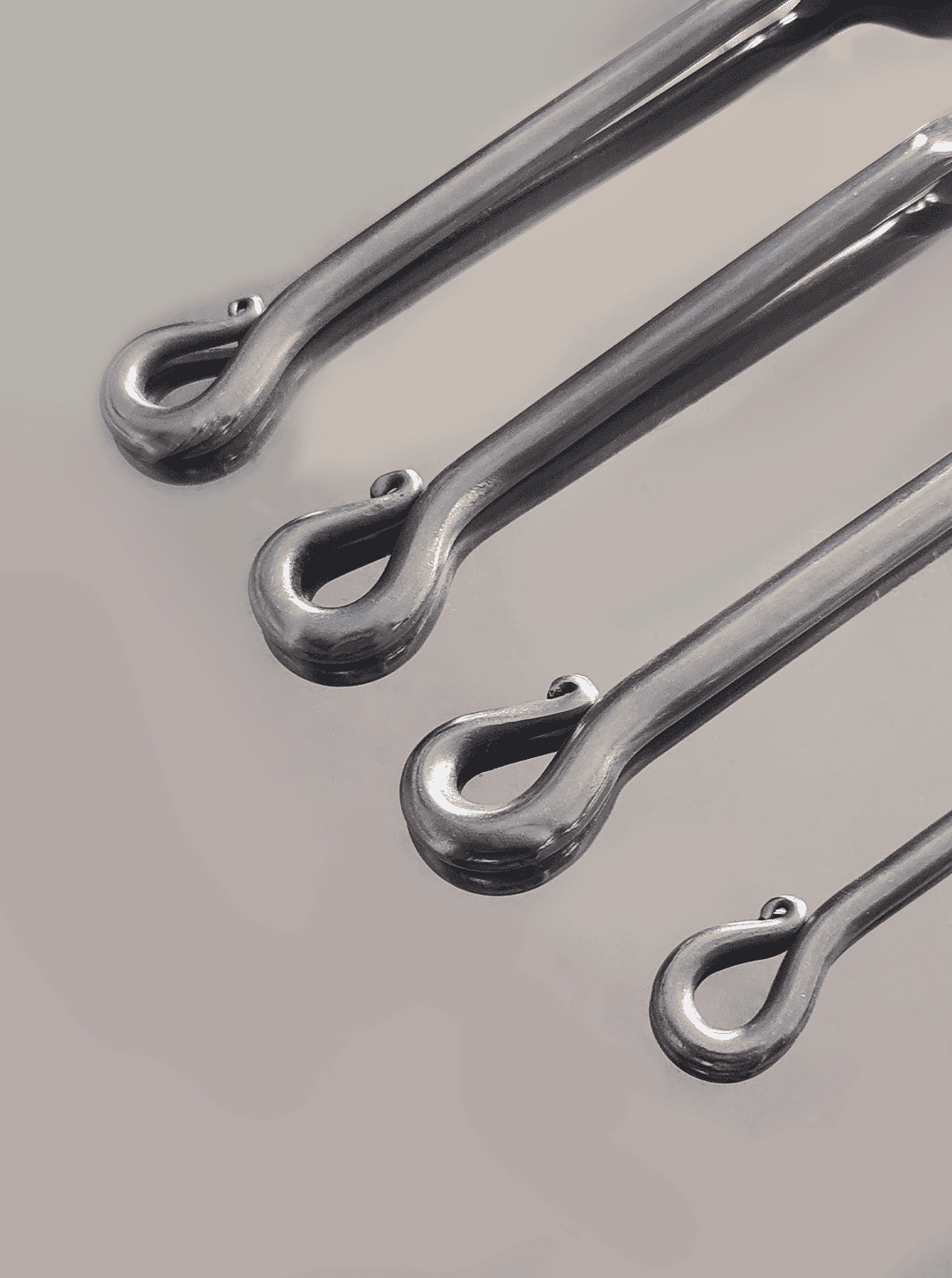 Vintage Besteck organisches Design Silber Set von 4