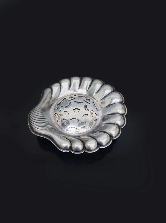 Vintage Butterdose "Coquillor" aus versilbertem Metall, Frankreich