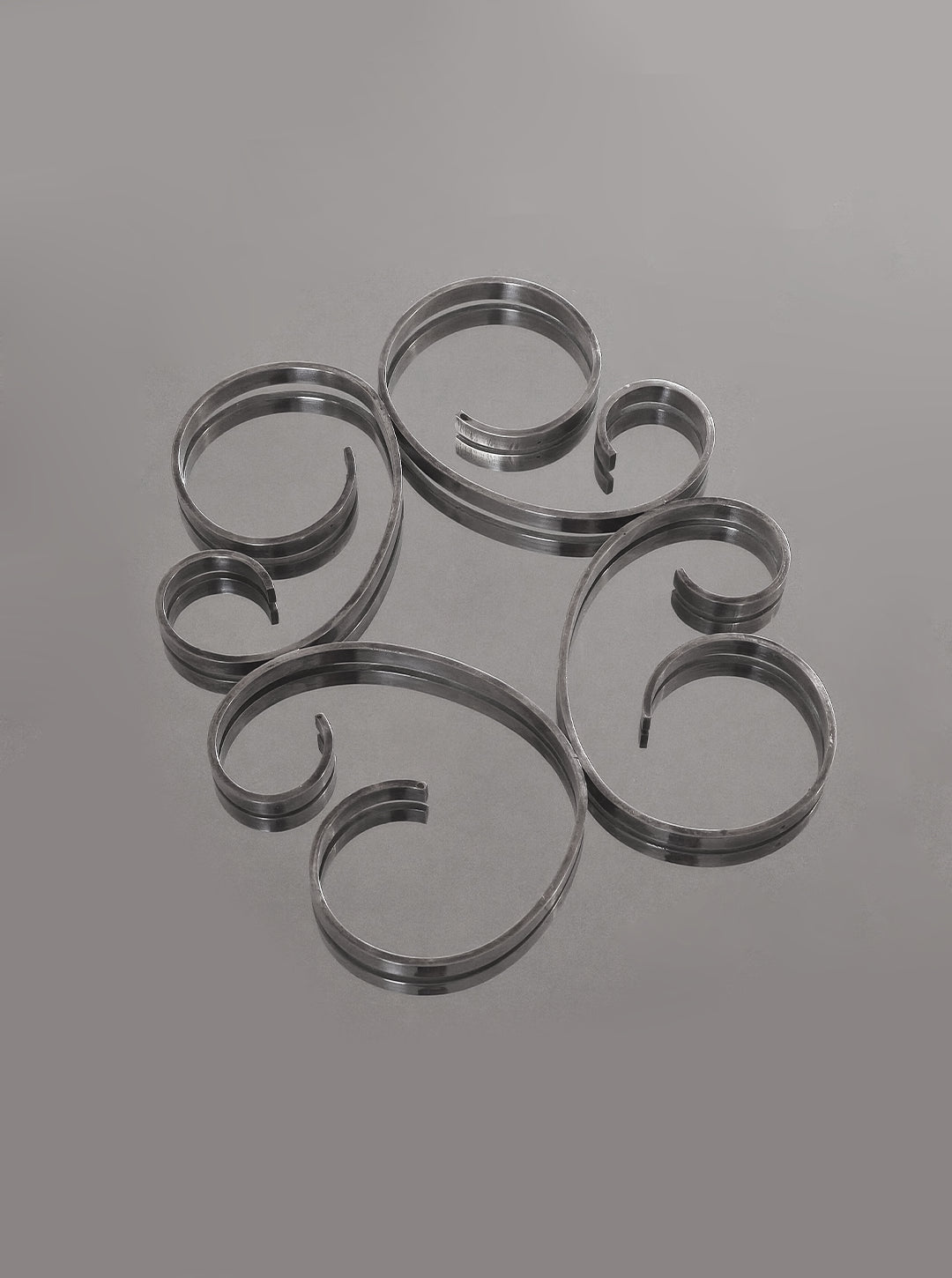 Vintage Untersetzer Spiral versilbert