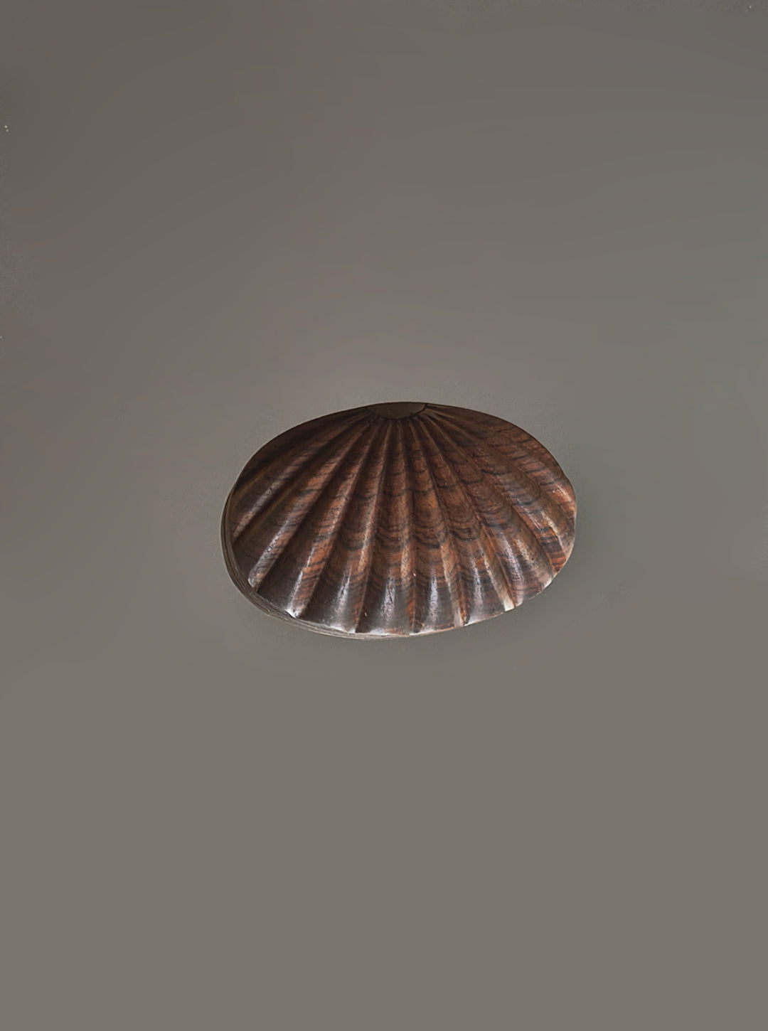 Vintage Holzdose in Muschelform