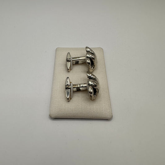 Vintage Manschettenknopf Twisted Knot aus 835er Silber