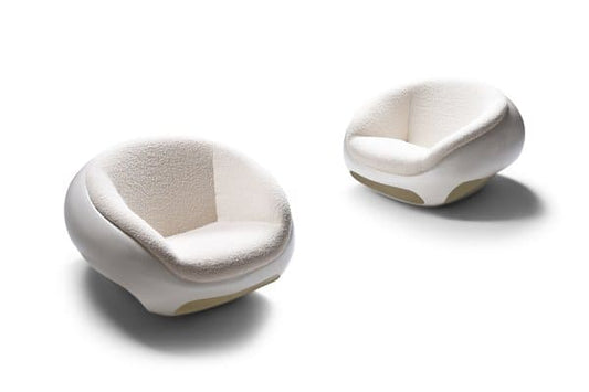 Vintage Sessel Pod Armchair von Mario Sabot weiß Space Age Design 1 von 2