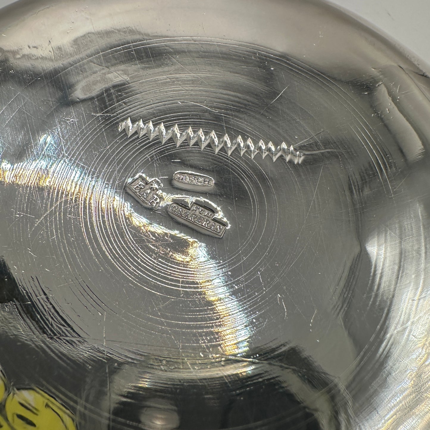 Vintage Silberdose von E.A.R. Frankreich mit ornamentiertem Griff, seltenes Sammlerstück