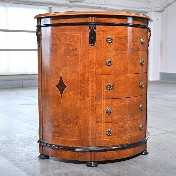 Vintage Kommode Halbmond von unbekannt für Italienisches Design, Mahagoni, Art Nouveau Stil