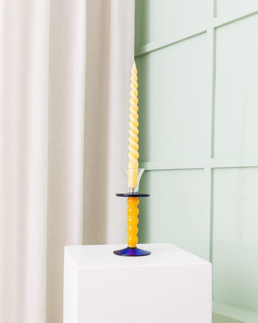 Vintage Kerzenhalter Murano Glas Postmodern Memphis Milano Design 1980er