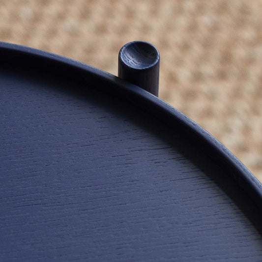 Tablett Tisch auf Rollen von Designmuseum DK - Indigo Blau