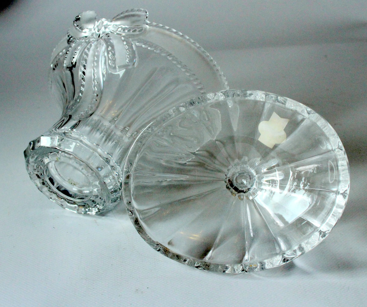 Vintage Bonboniere Bleikristall von Anna Hütte, Art Deco