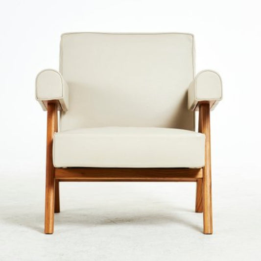 Vintage Sessel Capitol Complex von Pierre Jeanneret für Cassina, Leder beige und braun