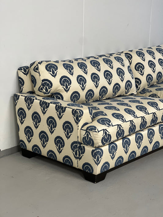 Beige/blue sofa
