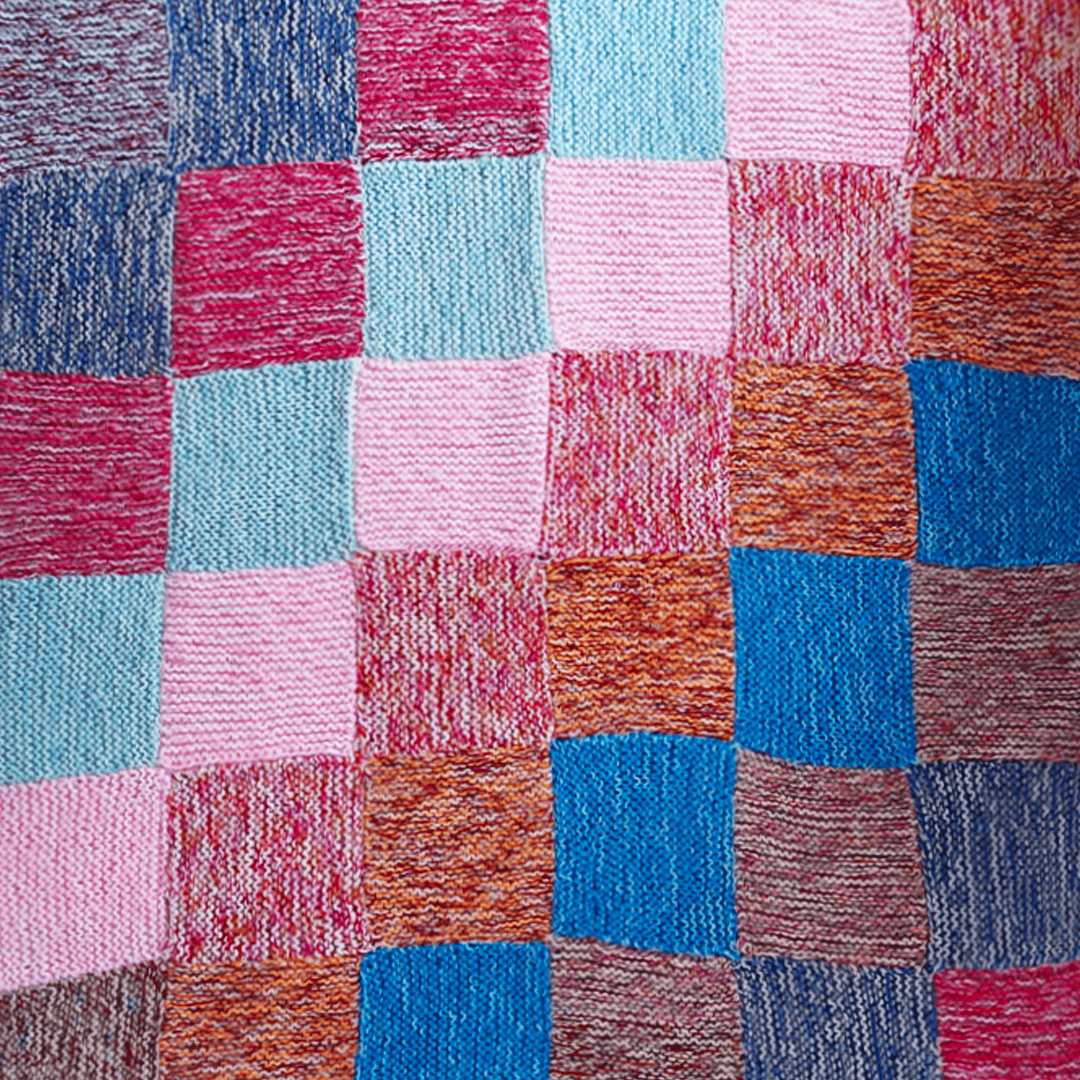 Vintage blanket handmade new multicolored geometric design