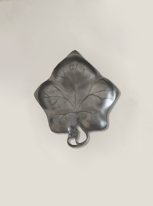 Vintage Schale Leaf aus Zinn