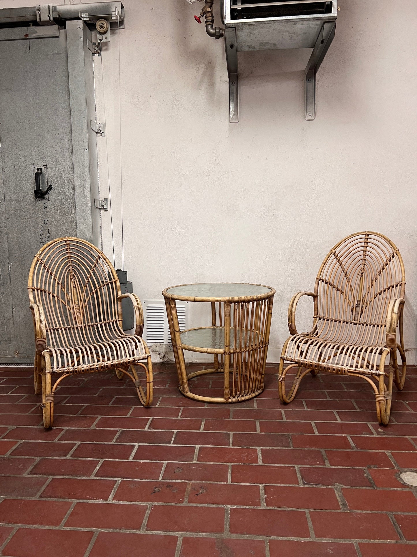 Rattan coffee table by Rundt