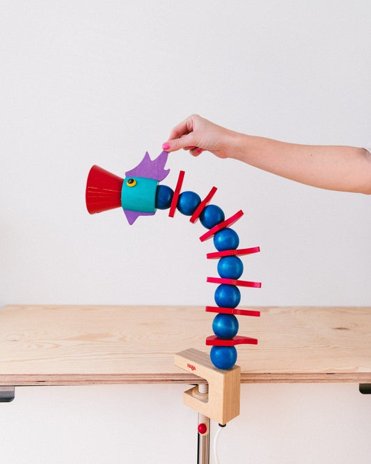 Vintage XXL Schreibtischlampe Memphis-Stil von Haba 90er