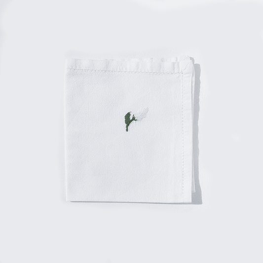 Vintage Napkin Cotton White, Blue Set of 4