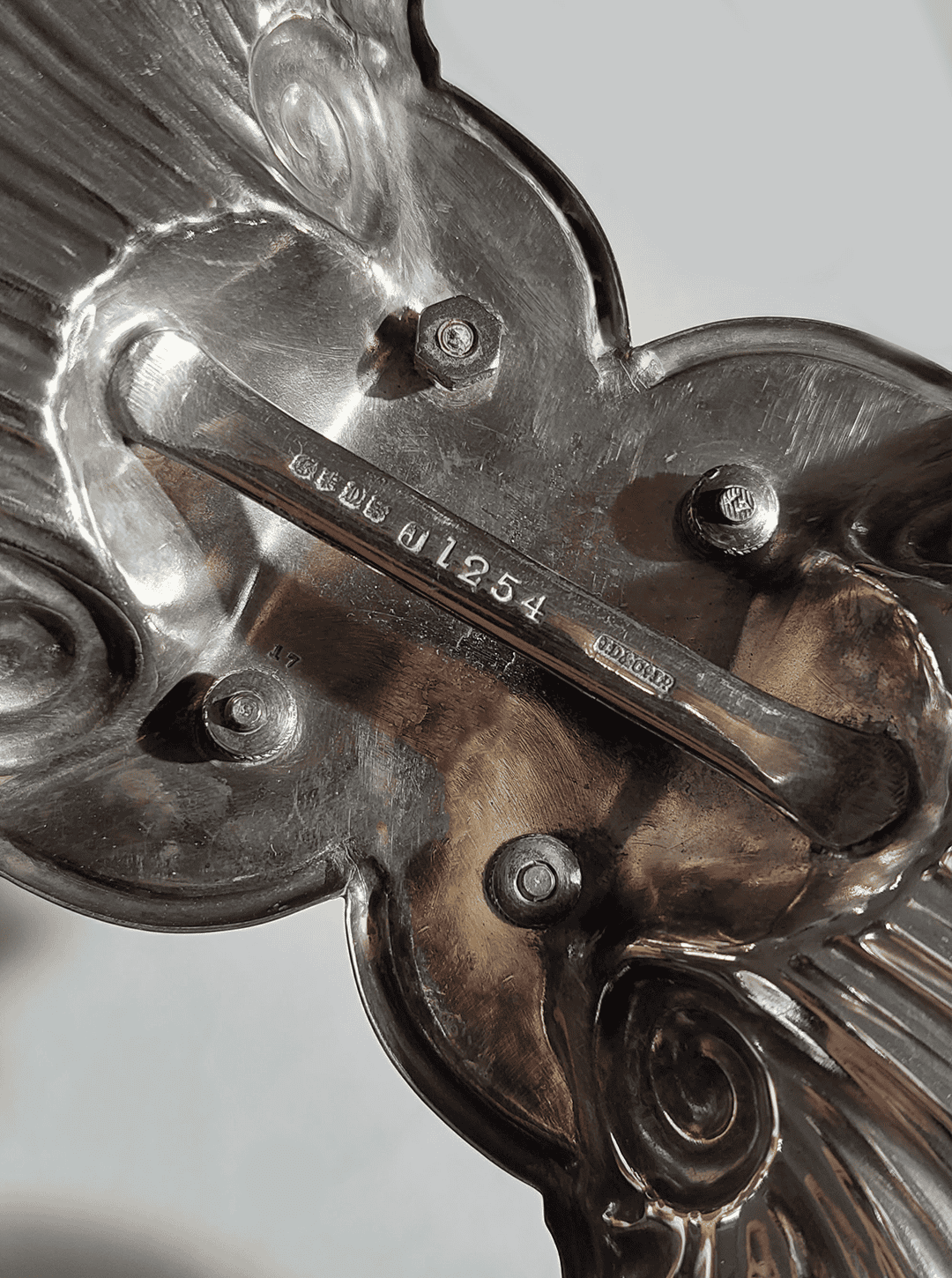 Vintage Serviteur Coquillage versilbert Silber