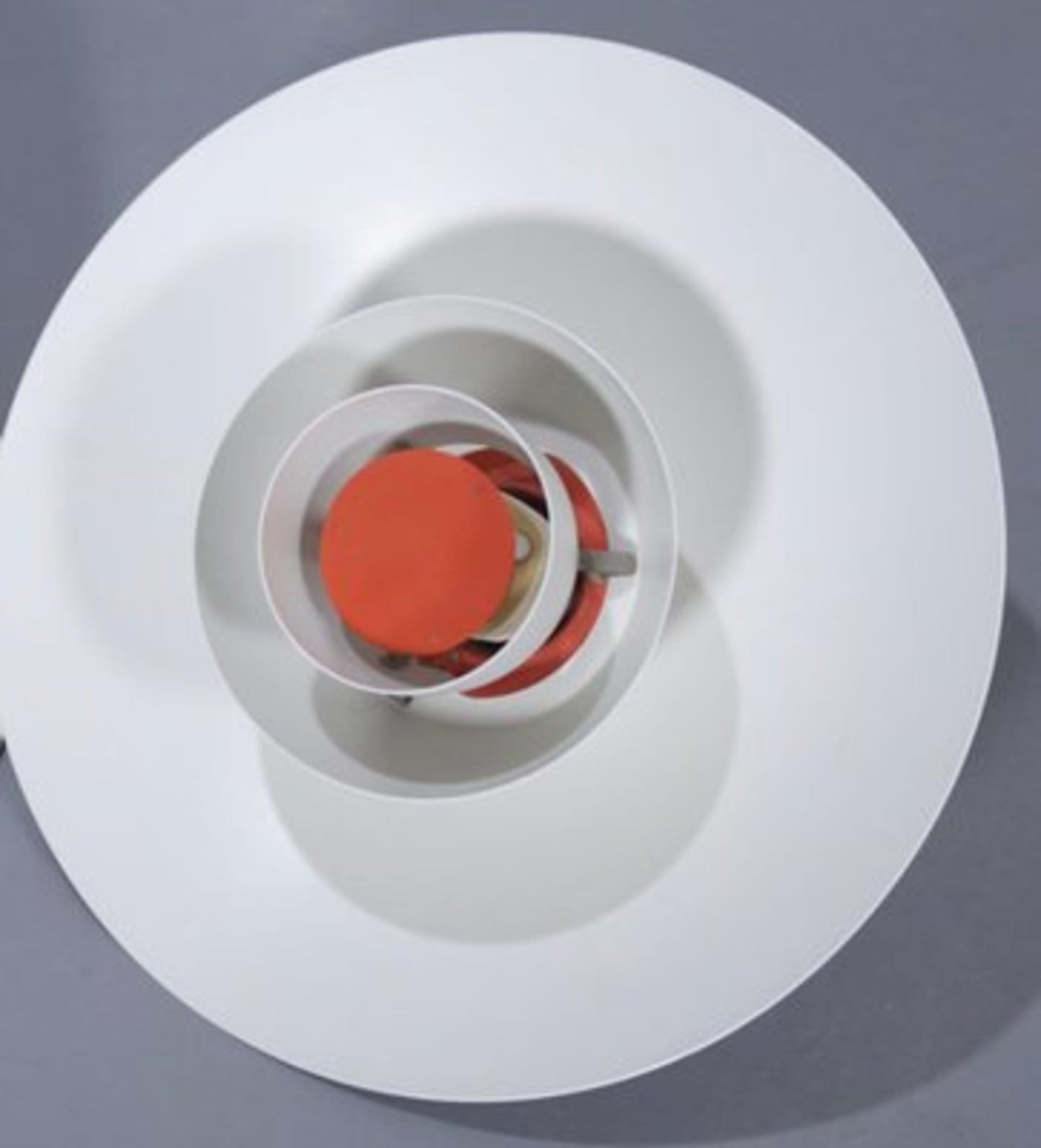 Vintage Pendelleuchte PH 4/3 von Poul Henningsen für Louis Poulsen Weiß