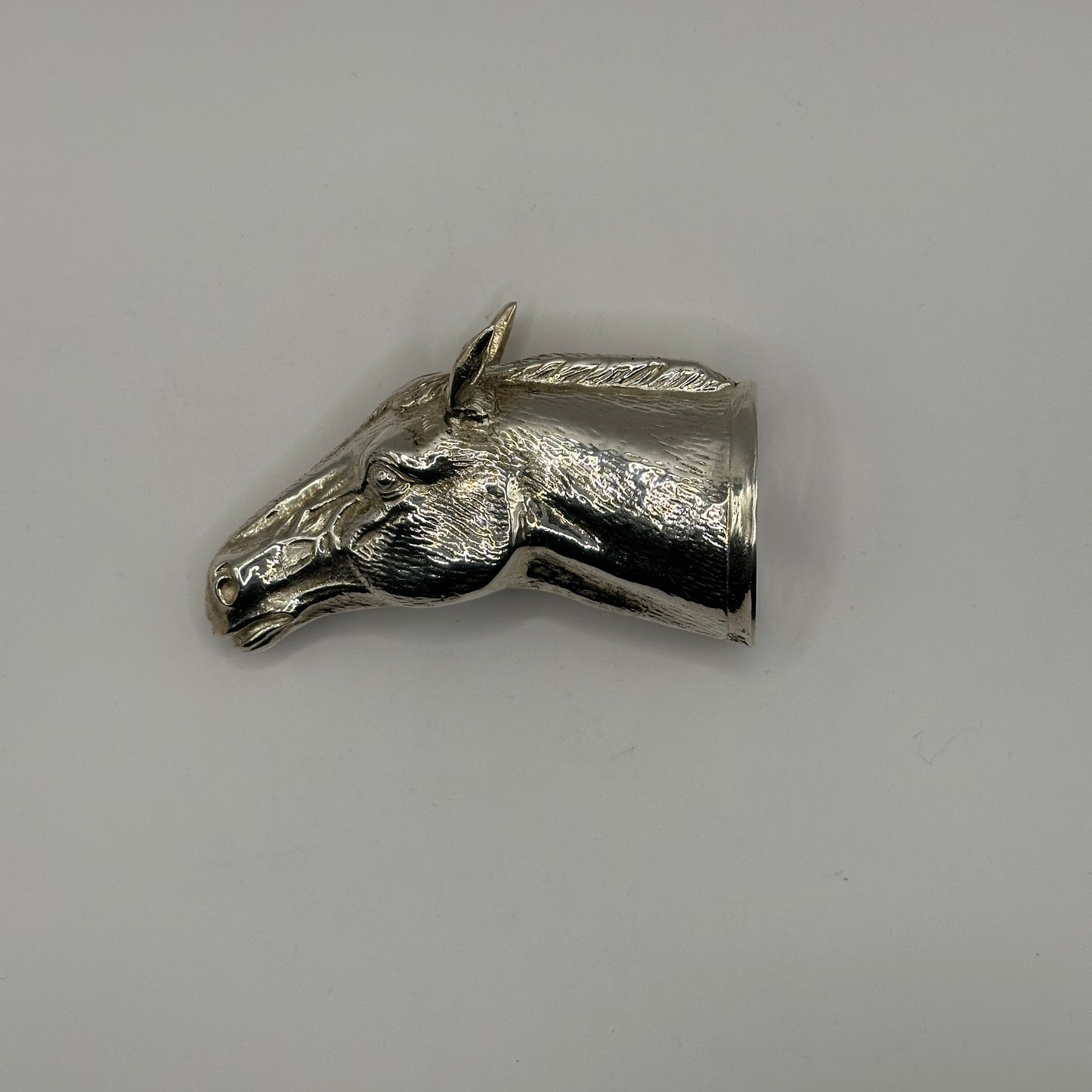 Vintage Flaschenöffner Pferdekopf silber schwer von unbekannt für unbekannt