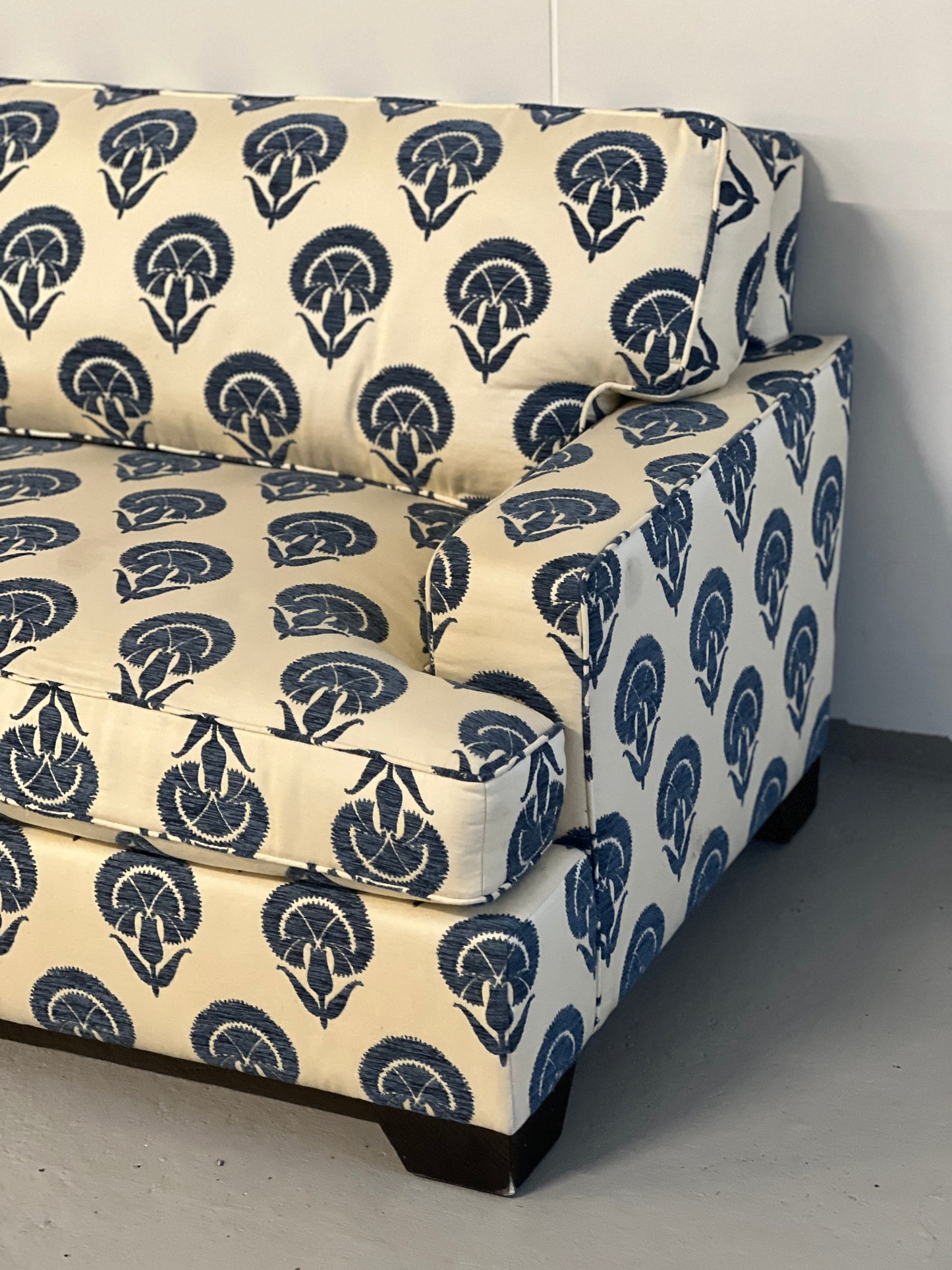 Beige/blue sofa