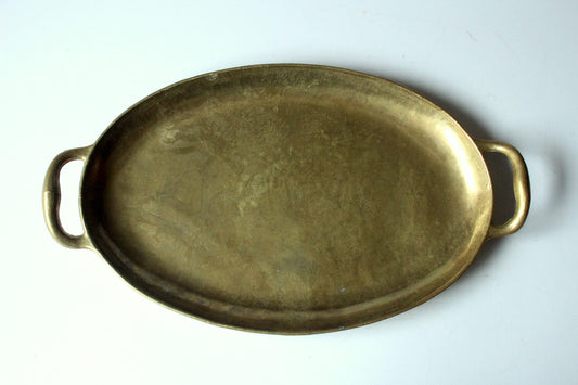 Vintage Serviertablett aus Massiv-Messing von Collini