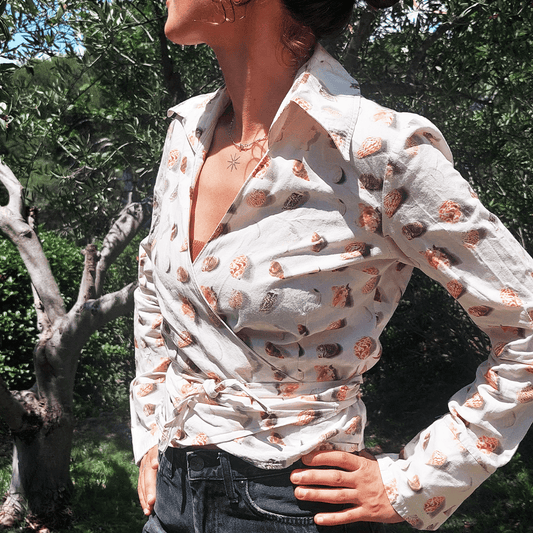 Vintage Cache Coeur Coquillages White Size S