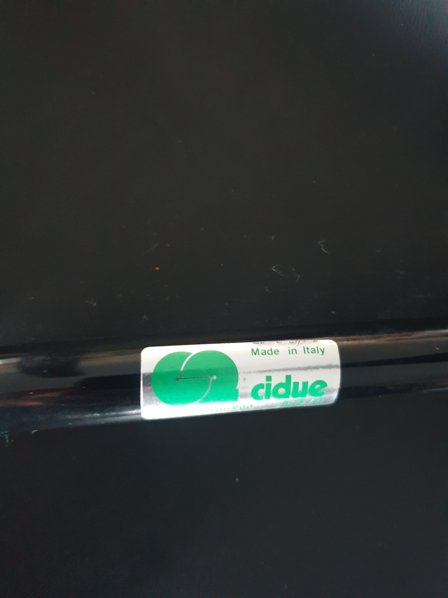 Vintage Stuhl von Giorgio Cattelan für Cidue schwarz Leder