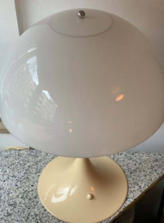 Vintage Panthella Tischlampe von Verner Panton für Louis Poulsen cremeweiß