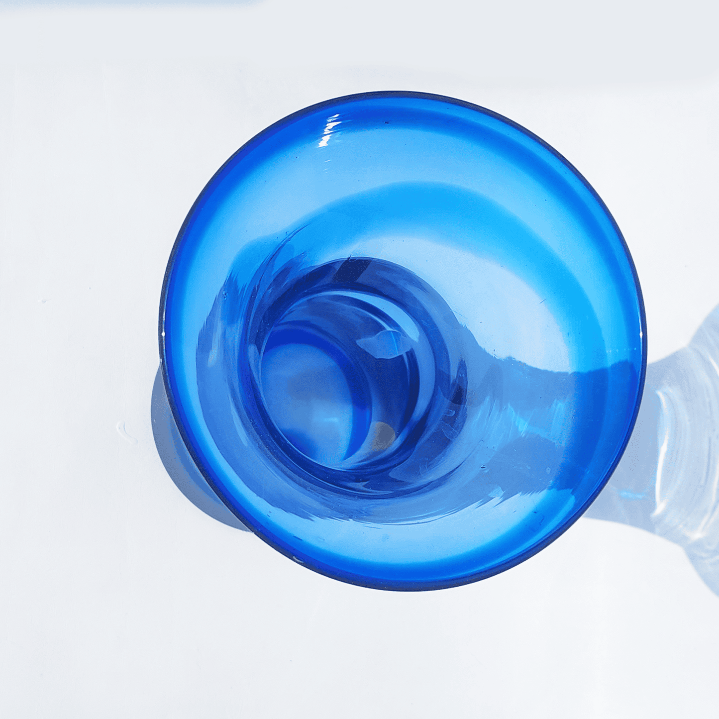 Vintage Vase Tam Tam Blau Gelb Weiß