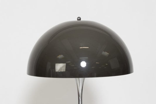 Vintage Stehlampe Panthella von Verner Panton für Louis Poulsen silber-grau