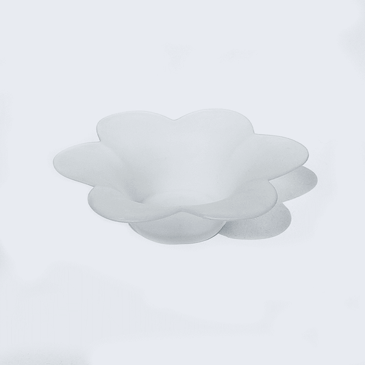 Vintage Vide Poche Fleur II frosted glass transparent opaque