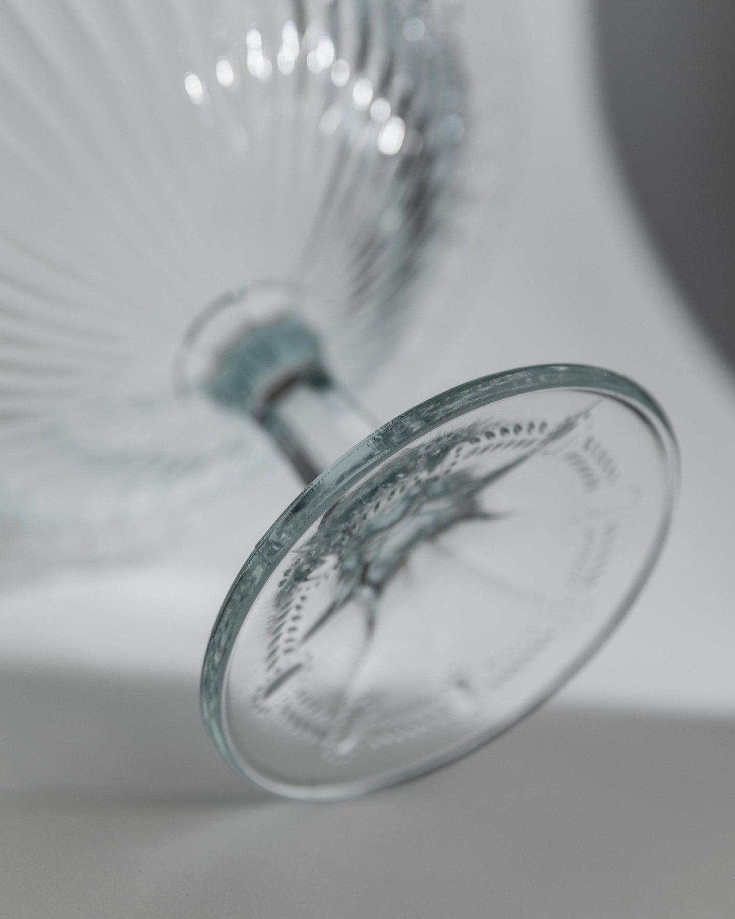 Vintage Kompottschale Pressed Glass von Olivia Zabkowice Glass für Polen