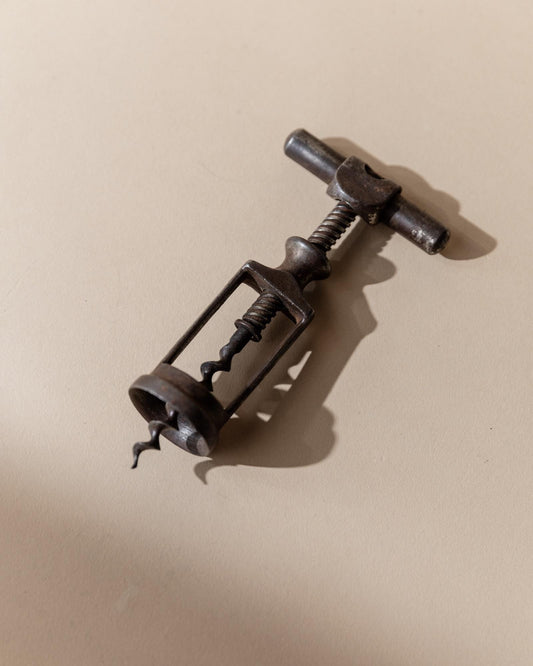 Vintage Korkenzieher Patina silberfarben aus Metall Dekoration Vintage Accessoire