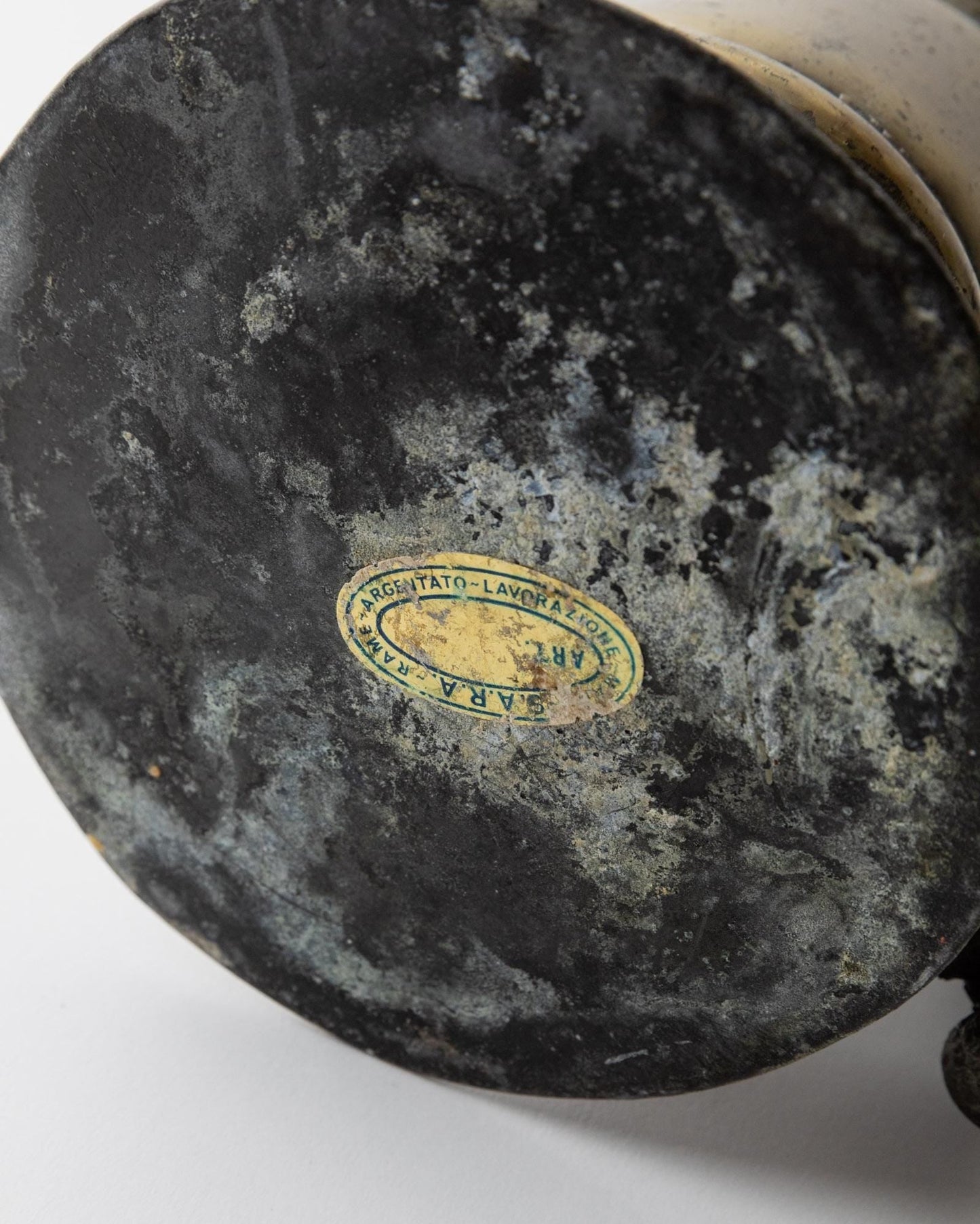 Vintage Bierkrug oder Vase Messing Patina goldfarben Dekoration