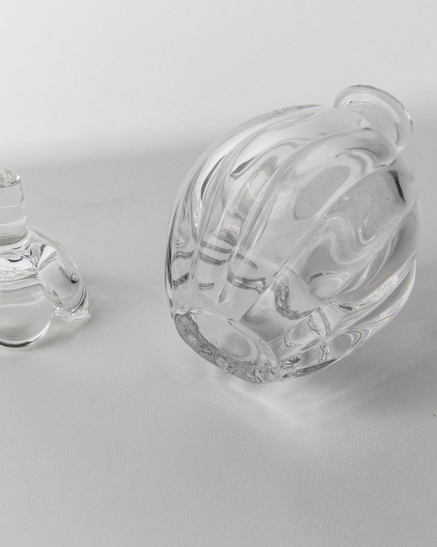 Vintage Parfümflasche Murano Glas mit Blumenstopfen