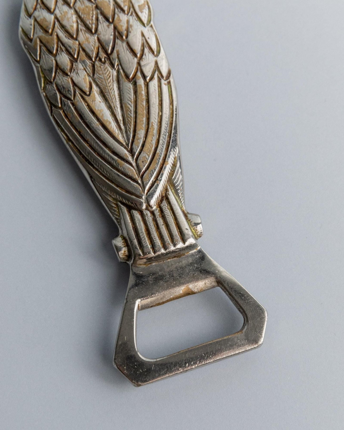 Vintage Flaschenöffner Eule versilbert