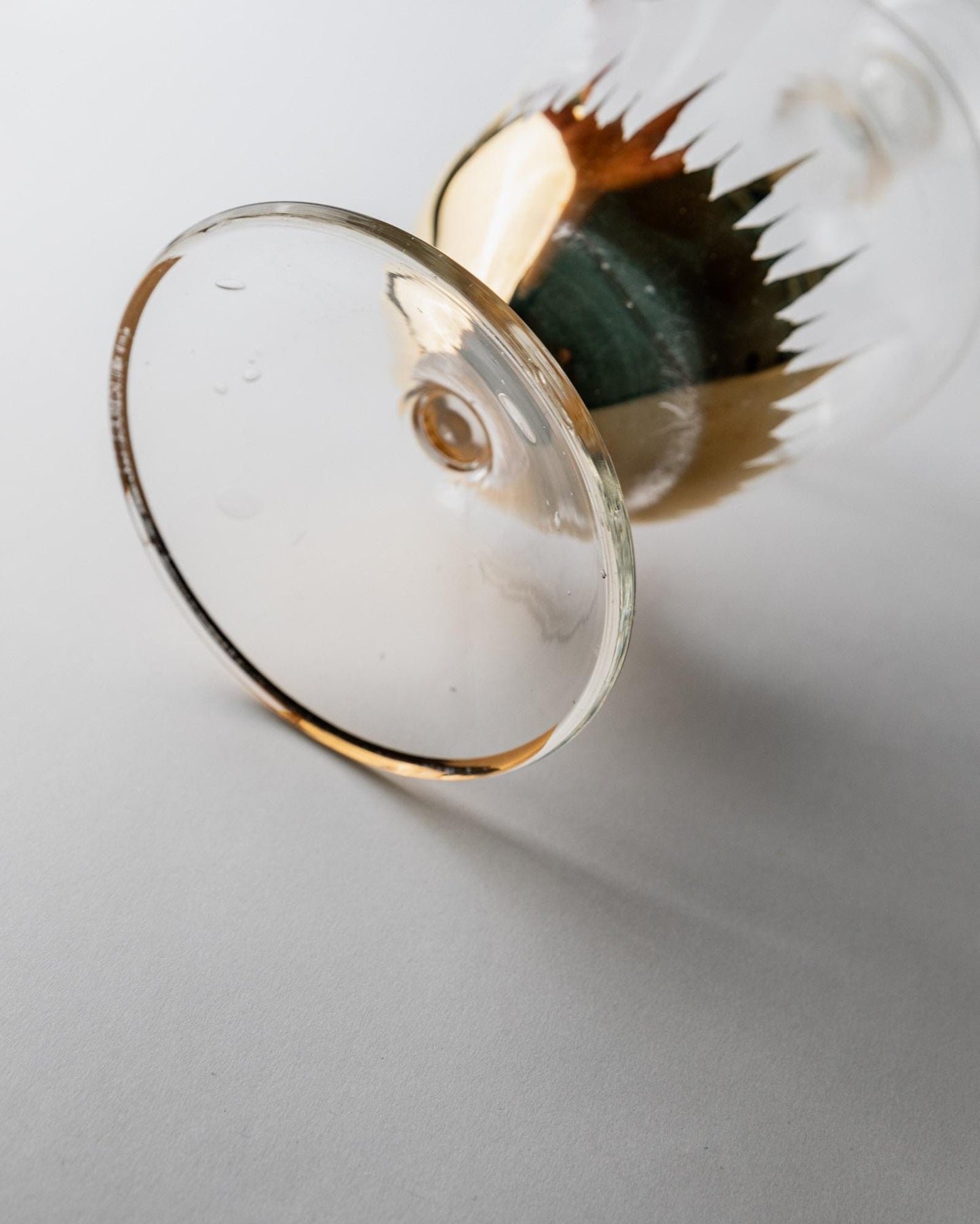 Vintage Karaffe von Murano VintageKlar, Gold GeschirrGlas, Gold